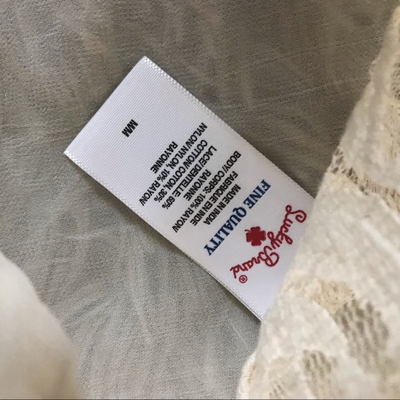 Lucky Brand cream lace sheer blouse - Picture 6 of 6